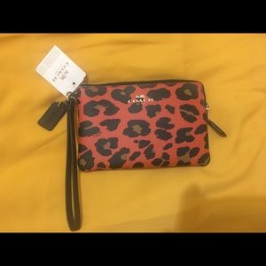 Coach Leopard Print Wristlet